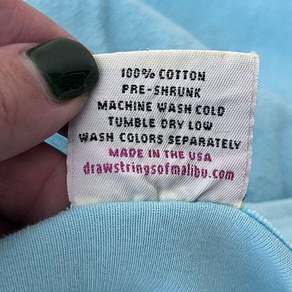 Drawstrings Of Malibu Dress Womens Extra Small 90s Y2K Midi Beach Boho Blue - Picture 4 of 9